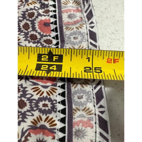 Easel LA Floral Ruffle Peasant Top L Boho Cottagecore Blouse 3/4 Sleeve A43 - Picture 7 of 7